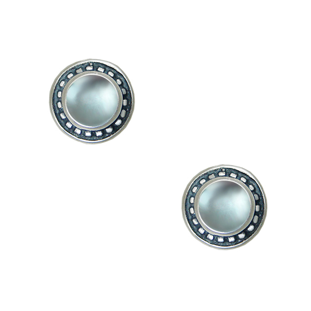 Sterling Silver Petite Blue Topaz Post Stud Earrings